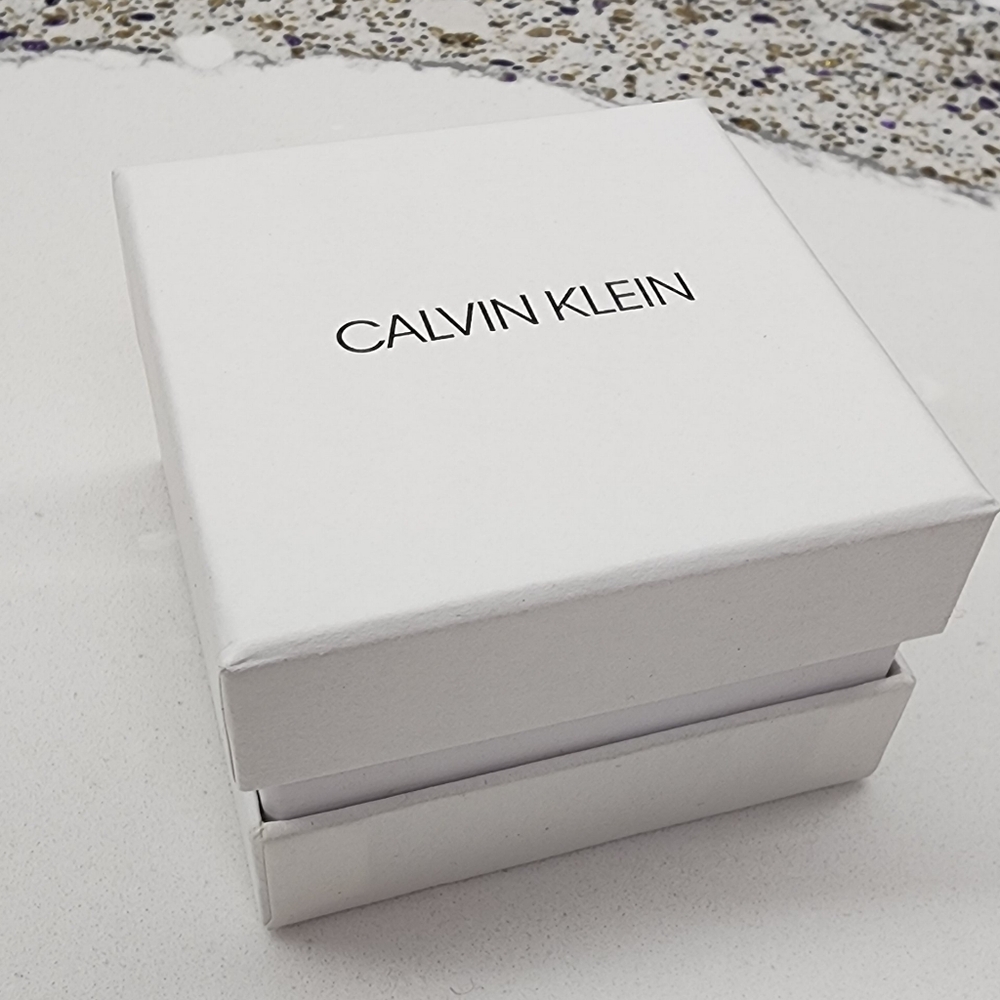 Calvin Klein Rose Gold Open Cuff Crystal Ring | Size 6 - Picture 3 of 6